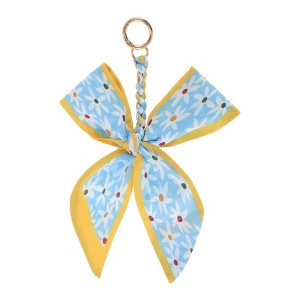 Unique Bargains Long Scarf Ribbon Bow Handbag Charm 1 Pc - 1 of 4