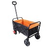 CAVINAS Large Capacity Folding Wagon Cart, Shopping Cart with 600D Oxford Fabric, Utility Cart for Camping, Shopping - 2 of 4