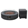 42/56 inch Outdoor Magnesium Oxide Fire Pit Table Propane with Tank Cover and Windshield cover - 2 of 4