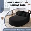 ModernLuxe Chaise Lounge Single Sofa Bed with Pillows, Corduroy Fabric Boneless Couch for Living Room - 4 of 4
