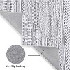 Boho Area Rug, Neutral Black Low Pile Washable Carpet, Non-Slip Non-Shedding Indoor Rug for Living Room, Bedroom, Kitchen, Bathroom - 3 of 4