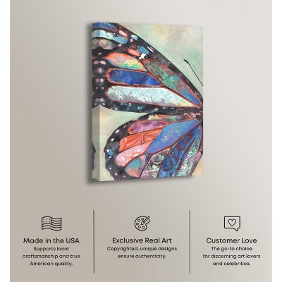 Colorful Butterfly Wing 16" x 24" Wrapped Canvas Wall Art