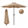 VisioGear Patio Umbrellas, Outdoor Umbrella with Push Button Tilt and Crank, Market Umbrella with 8 Ribs, Beige, 108"*96.21"*108" - 4 of 4