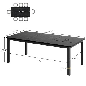 Dining Table for 6, Farmhouse Wooden Kitchen Tables - 1 of 4