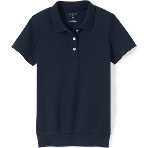 Lands' End School Uniform Big Kids Short Sleeve Banded Bottom Polo Shirt - 1 of 2