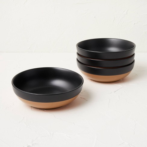 26oz Stoneware Dinner Bowls Black/Orange - Opalhouse™ designed with Jungalow™ - image 1 of 4