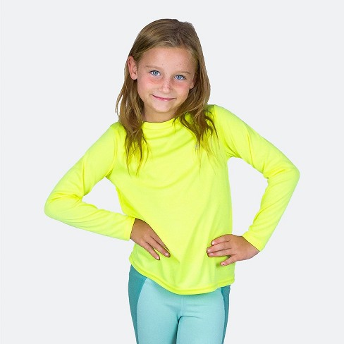 Vapor Apparel Youth Upf 50+ Sun Protection Solar Long Sleeve Rash Guard  Swim Shirt, Safety Yellow, Medium : Target