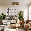 Parrot Uncle 22" Farmhouse Bronze Integrated LED Wood Flush Mount Caged 3-Blade Ceiling Fan - 2 of 4