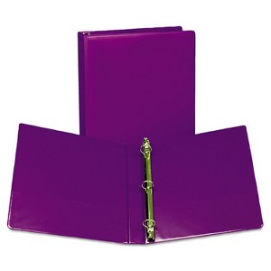 Samsill Earth's Choice Plant-Based Durable Fashion View Binder, 3 Rings, 1" Capacity, 11 x 8.5, Purple, 2/Pack - 1 of 1