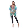 Maternity Plus Size Short Caftan with Tie-up Neckline - White Mark - 4 of 4