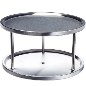 The Lakeside Collection 2-Tier Stainless Steel Lazy Suzan - 1 of 2