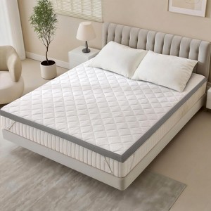 Dyonery 3 Inch Extra Firm Mattress Topper with Removable Cover for Pain Relieving,High-Density Foam Bed Topper,No Smell,CertiPUR-US - 1 of 4
