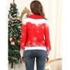 Women's Sweatshirt Snow Print Hoodie Pullover Casual Long Sleeve Tops - 4 of 4