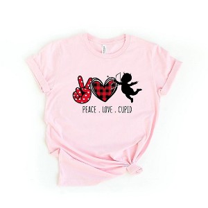 Simply Sage Market Women's Peace Love Cupid Short Sleeve Graphic Tee - 1 of 4