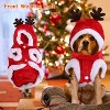 iMountek Pet Christmas Clothes Santa Claus Reindeer Antlers Costume Winter Outfit New Year Coat For Small Medium Dogs Cats - 3 of 4