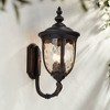 John Timberland Bellagio Vintage Rustic Outdoor Wall Light Fixture Veranda Bronze Upbridge 21" Hammered Glass Sconce for Post Exterior Barn Deck House - 2 of 4