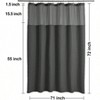 Waffle Weave Shower Curtain with Snap - in Liner, 12 Hooks, 71x72, Graphite Gray - 4 of 4