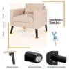 Tangkula Modern Armrest Accent Single Sofa Upholstered Living Room Chair with 2 Side Pockets Beige - 3 of 4