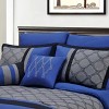 Traditional Solid Trellis Modern Design 8-Piece Wrinkle-Resistant Polyester Microfiber Ultra-Soft Down Alternative Bedding Set by Blue Nile Mills - 2 of 2