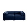Stylish Camel Chenille 2-Seater Sofa with Storage Seat, Cylindrical Backrest and Armrests, Modern Loveseat Hidden Storage Space-Tanpinhause - 4 of 4
