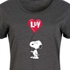 Women's Peanuts Snoopy Luv Graphic T-shirt Dress - Heather Charcoal - 4X - 2 of 4