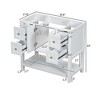 Akoasm 36 Inch Solid Wood Tall Bathroom Storage Vanity Cabinet With Drawers And Soft Closing Door(NO SINK)-White - 2 of 4