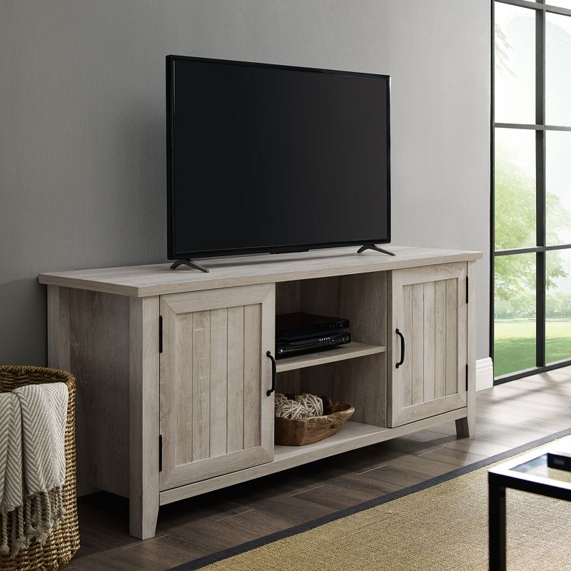 Modern Transitional TV Stand for TVs up to 65" - Saracina Home, 3 of 13