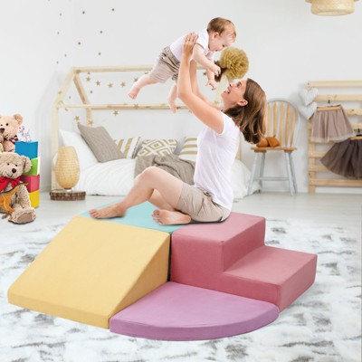 4-Piece Baby Foam Play Set, Soft Climbing Toys for Toddlers Playtime Corner Climber