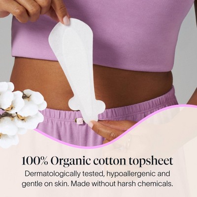 Cora Organic Top Sheet Thong Regular Ultra Thin Panty Liners - Unscented - 40ct