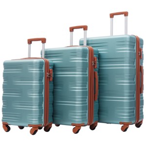 3-Piece Matching Hardshell Luggage Set,Checked Suitcases Expandable Lightweight Spinner Suitcases with TSA Lock (20"/24"/28")-Cuddlewood - 1 of 4