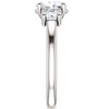 Pompeii3 1 3/4 Ct Moissanite & Lab Created Diamond 3 Stone Engagement Ring 10k White Gold - 3 of 4
