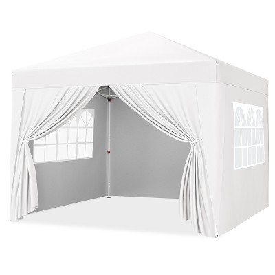 Yaheetech 10x10ft Pop-up Canopy with Sandbags and Wheeled Carry Bag