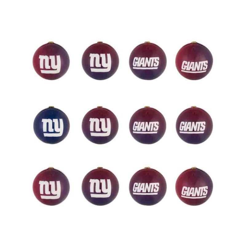 Evergreen Holiday Ball Ornaments, Set of 12, New York Giants, 1 of 5