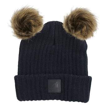 Arctic Gear Adult Cotton Cuff Winter Hat with Double Poms