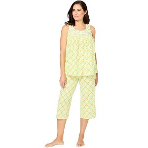 Only Necessities Plus Size Sleeveless Pj Capri Set - 1 of 4
