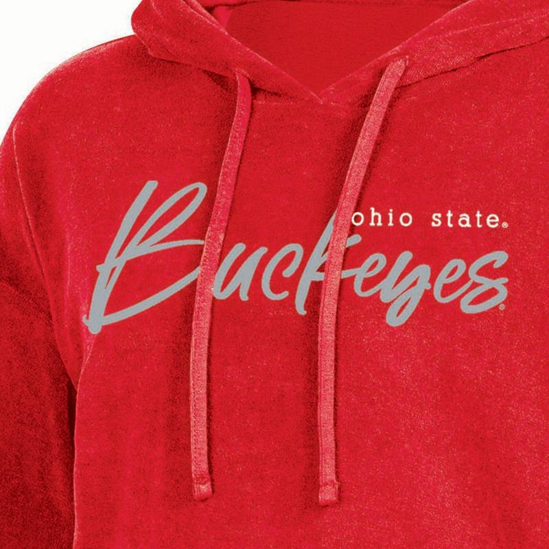 NCAA Ohio State Buckeyes Women&#39;s Terry Hooded Sweatshirt, 3 of 4