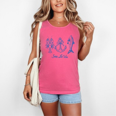 Simply Sage Market Sea La Vie 3 Across Garment Dyed Tank