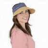 Anna-Kaci Womens Straw Sun Visor Wide Brim Adjustable Elastic Band Lightweight Summer Hat - 2 of 4