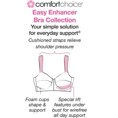 Comfort Choice Easy Enhancer Lace Wireless Bra - image 5