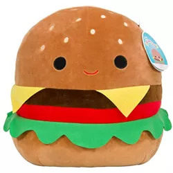 Squishmallow Large 16" Carl The Cheeseburger - Official Kellytoy Plush - Soft and Squishy Food Stuffed Animal Toy - Great Gift for Kids
