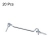 Unique Bargains Carbon Steel Cabin Eye Latch Gate Door Swivel Hooks with Mounting Screws 20 Pcs - 4 of 4