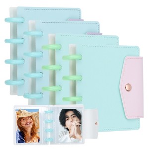 Unique Bargains Detachable Kpop Binder Button Design Photocard Holder Book 2 Sets/4 Pcs - 1 of 4