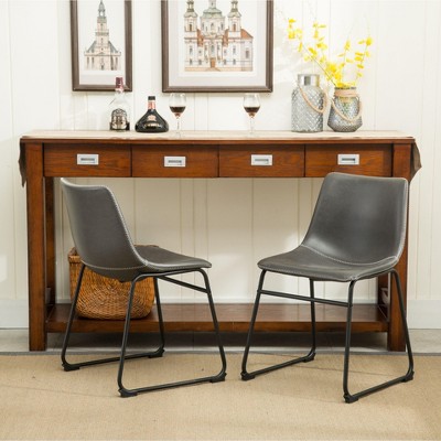 NicBex Dining Chairs Set of 2 PU Leather Bar stools Chairs for Dining Table with Metal Legs Suitable for Kitchen, Home Bar