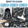 Plush Washable Area Rugs High-Density Fake Wool Pile Non-Slip Foldable Carpet with Modern Floral Paradise Pattern for Living Room Bedroom - 4 of 4