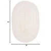 Colonial Mills Ticking Stripe Oval Braided Rug, Canvas 3'x5' , Oval Shape - 2 of 2