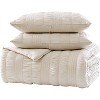 The Nesting Company Elm Collection 3 Piece Stripe Seersucker Bedding Comforter Set with 2 Pillow Shams and Comfortable Microfiber Machine Washable - 2 of 4