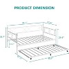 Daybed with Trundle, Twin Day Bed with Pull Out Trundle, Metal Slats Support, 2-in-1 Daybed Bed Frame for Bedroom, Living Room, Guest Room - 2 of 4