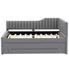 YOOCOZZ Linen Upholstered Daybed with Trundle and Three Storage Drawers - 2 of 4