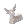 Transpac Dolomite 7.5 in. White Christmas Elegant Reindeer Place Card Holder Set of 4 - 2 of 4