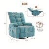 RONSHIN Swivel Rocker Recliner Chair with Heat and Massage, 360 Degree Swivel Rocking Sofa with Cup Holders, Oversized Single Seat for Living Room - 2 of 4